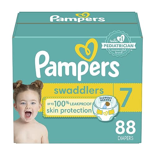 Pampers Baby Diapers - Swaddlers - Size 7, 88 Count, Ultra Absorbent Disposable Infant Diaper