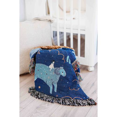 Sheep Throw Blanket: Baby Blanket, Woven Throw Blanket, Kids Blanket, Bed Blanket, Dreamy Decor, Baby Shower Gift, Kids room decor, Cute