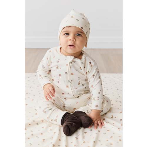 Organic Cotton Reese Zip Onepiece - Foraging Friends