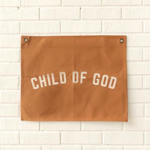 Child of God Canva Flag, Nursery Decor, Kids Room Decor.