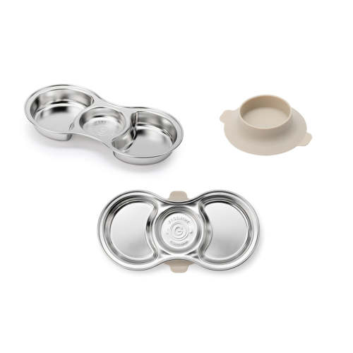 Grosmimi Stainless Steel Food Tray with 3 Compartment – Zezebaebae