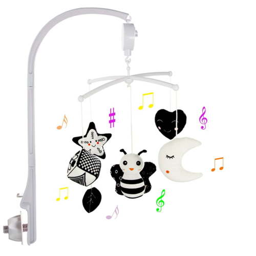 Blublu Park Baby Crib Mobile, Hanging Rotating Nursery Toys with Music Box for 0-24 Months, Butterfly