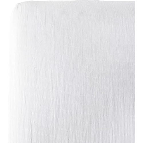 Little Unicorn Premium Crib Sheet | Breathable & Super-Soft Muslin Fabric (White)