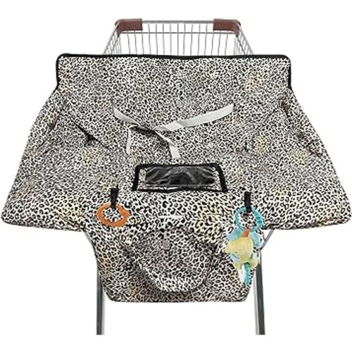 Shopping Cart Cover for Baby,2-in-1 High Chair Cover with Portable Cloth Bag,Cart Seat Pad for Babies Grocery Cushion Cover Restaurant,Suitable for All Supermarkets