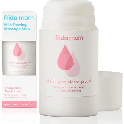 Frida Mom Milk Flowing Massage Stick for Breastfeeding and Nursing Moms, Infused with Chamomile + Aloe to Hydrate and Soothe