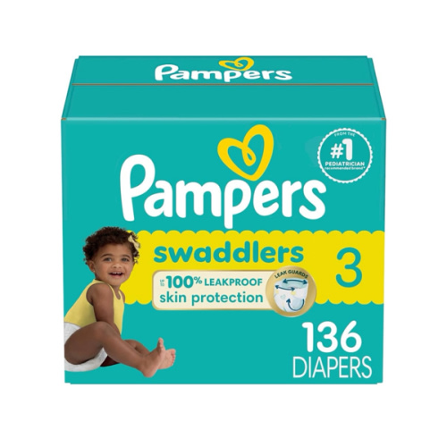 Amazon.com: Pampers Baby Diapers - Swaddlers - Size 3, 136 Count, Ultra Absorbent Disposable Infant Diaper