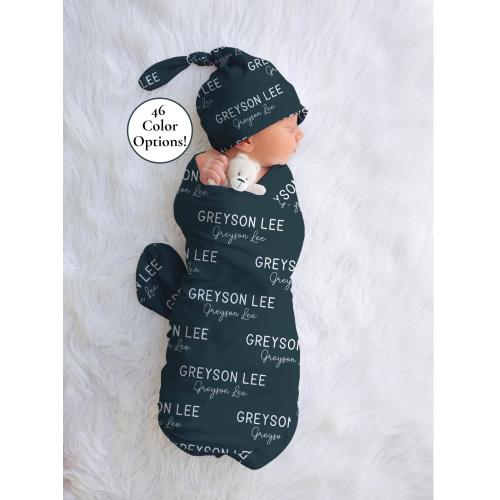 Personalized Swaddle Blanket Newborn Swaddle Blanket Baby Name Swaddle Baby Name Announcement Hospital Baby Outfit Boy Newborn Photo NS001