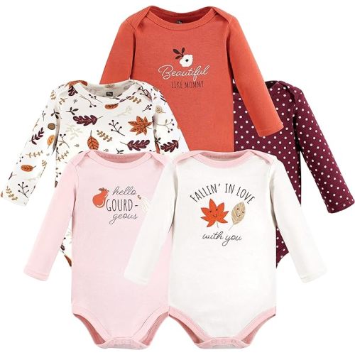 Hudson Baby unisex-baby Cotton Long-sleeve Bodysuits