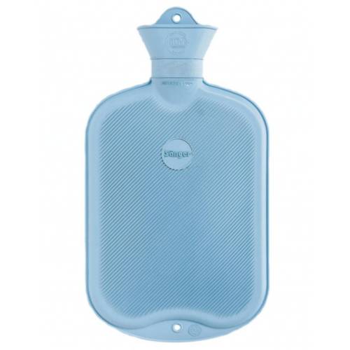 Sänger Rubber Hot Water Bottle - Made in Germany - 2 Litres (light blue)