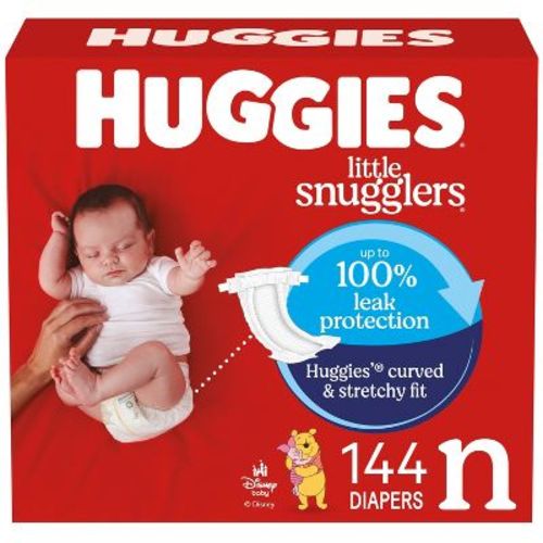 Huggies Little Snugglers Disposable Diapers - Size Newborn - 144ct