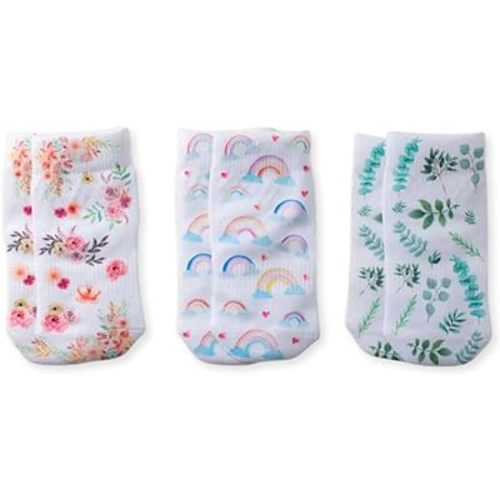 squid socks Polyester Socks | 0-6M, 6-12M, 12-24M, & 2T-3T | Grip Socks that Stay On | As Seen on Shark Tank | Chloe