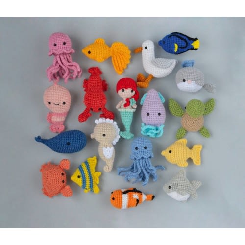 Sea animals baby gift Crochet fish Sea baby shower