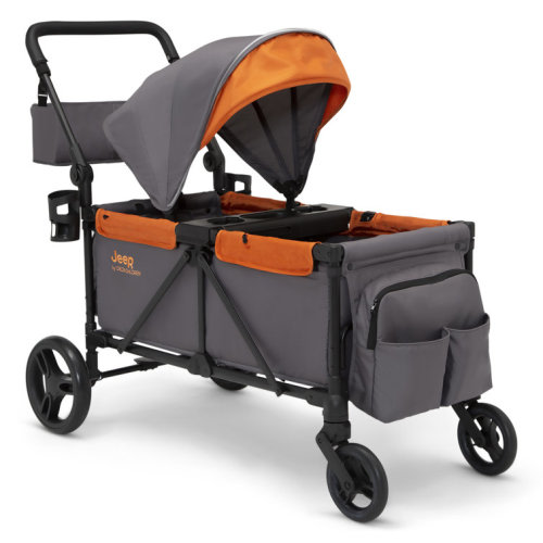 Jeep Sport All-Terrain Stroller Wagon by Delta Children Gray/Bonfire