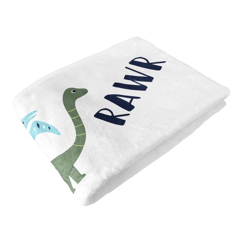 Mod Dino Collection Boy Baby Monthly Milestone Blanket - Blue, Green and Grey Modern Dinosaur Rawr