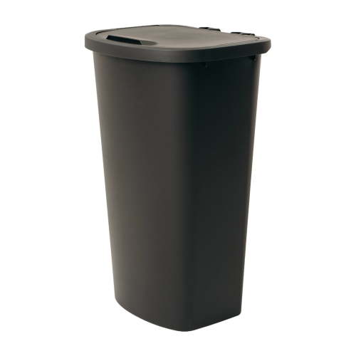 Mainstays Kitchen Trash Can, 11 Gallon, Plastic Lift Top Garbage Bin, Black