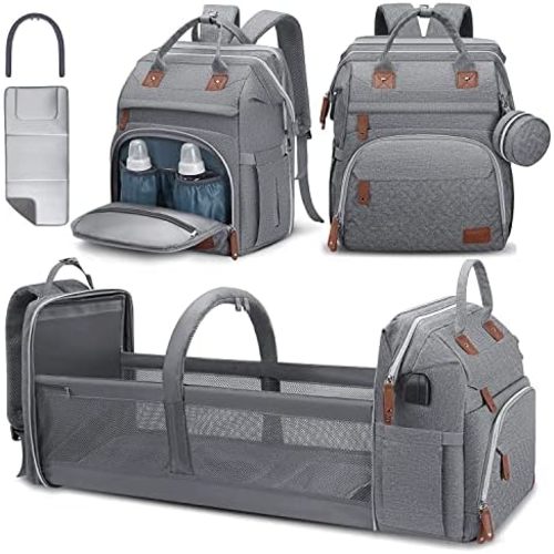 DERJUNSTAR Diaper Bag Backpack,Baby Diaper Bags, Baby Shower Gifts, with Portable Diaper Pad