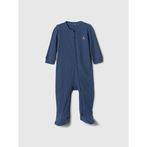 Baby Ribbed Two-Way Zip One-Piece