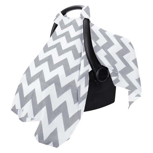 EUZODNAK Car Seat Cover Baby, Carseat Covers Baby for Girl Boy, Muslin Cotton Infant Car Seat Cover, Lightweight Car Seat Canopy, Breathable Baby Carrier Cover, Summer Stroller Sun Shade