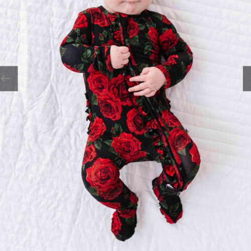 Bums & Roses Ruffle Footie