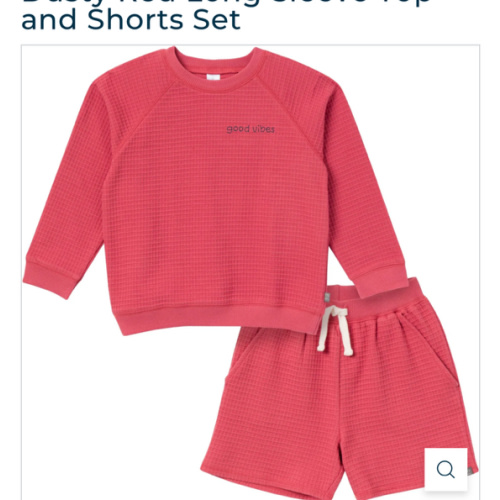 2-Piece Infant & Toddler Boys Dusty Red Long Sleeve Top and Shorts Set – Gerber Childrenswear