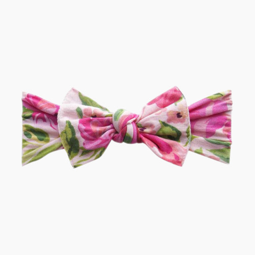 Baby Bling Printed Knot Headband - Pink Rose