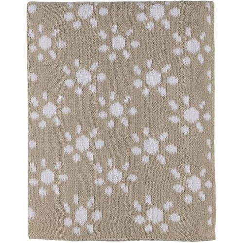 Living Textiles Chenille Knitted Blanket - Taupe Sun Flower