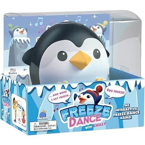 Electronic Toy Game, Play Freeze Dance, Active Educational Musical Fun for Preschool, Kids, Family, Ages 4+, Freeze Dance with Chilly by Blue Orange Games
