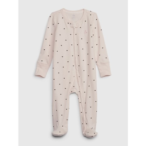 Baby First Favorites 100% Organic CloudCotton Footed One-Piece in barely pink, size: 0-3 M