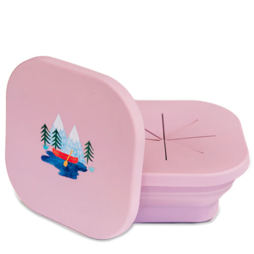 Silicone Collapsible Snack Bowl Camper Violet – Austin Baby Collection