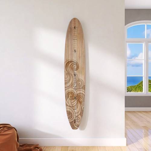 The Seaside Series of Wooden Surfboard Growth Heigth Charts - Etsy