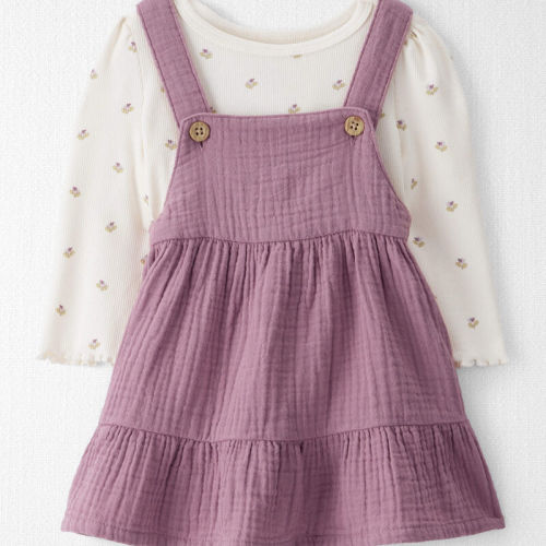 Sweet Cream, Plum Purple Baby Girl 2-Piece Organic Cotton Jumper Set | Carter’s Oshkosh Canada