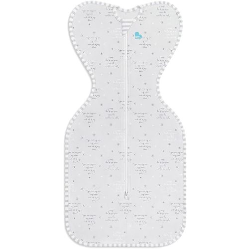 Love To Dream Swaddle, Baby Sleep Sack, Swaddle Up Self-Soothing Swaddles for Newborns, Get Longer Sleep, Snug Fit Helps Calm Startle Reflex, Lite 0.2 TOG Sleep Sack, 3.5-6kg, Grey