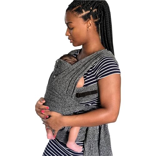 Boppy ComfyFit Adjustable Baby Carrier, 8-35lbs, Heathered Gray, Hybrid Carrier, Newborn to Toddler with Adjustable Straps & Comfort of A Baby Wrap