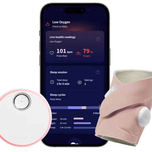 Owlet Dream Sock® - FDA-Cleared Smart Baby Monitor - Track Live Pulse (Heart) Rate, Oxygen in Infants - Receive Notifications