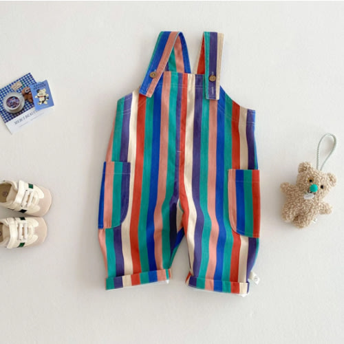 Baby Polka Dot Stripes Overalls