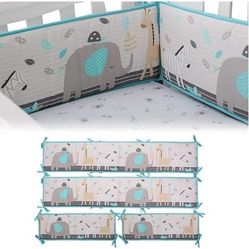 Breathable and Soft 4 in 1 Cushion, Four-Piece Thickened Anti-Collision Pad for Side (Sweet Dreams)
