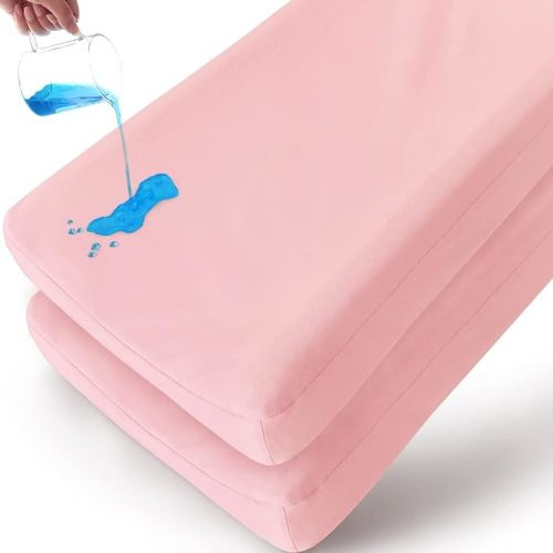 Changing Pad Cover, Waterproof Change Table Sheets 32”X 16”, 2 Pack Changing Pad Covers, Ultra Soft & Breathable, Pink for Baby Girls.