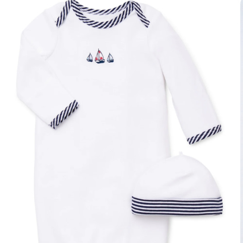 Sailboats Sleeper Gown And Hat