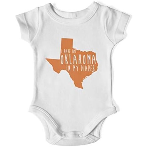In My Diaper I Have an Oklahoma - Texas Rival Sports Fans Baby One Piece