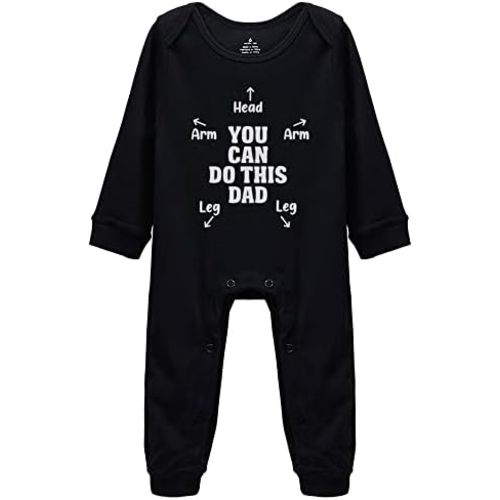 with Instructions for Dad Baby Boy Girl Bodysuit Newborn Organic Bodysuit Romper