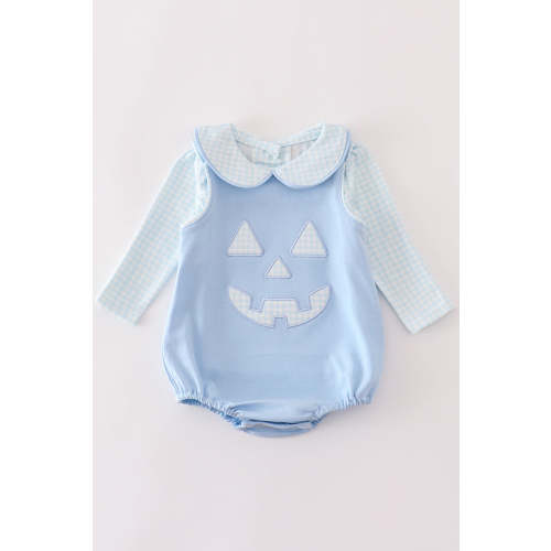 Blue halloween applique 2pc bubble set