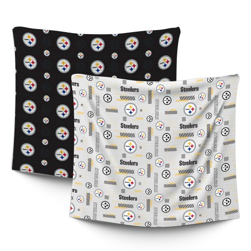 Infant Pittsburgh Steelers  Pegasus 47" x 47" Home & Away Two-Piece Muslin Blanket Set