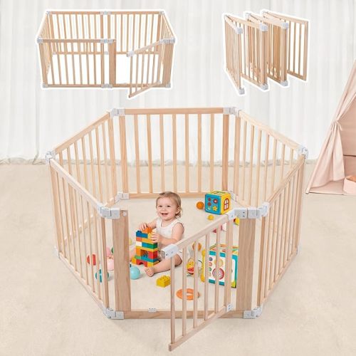 Foldable Wooden Playpen