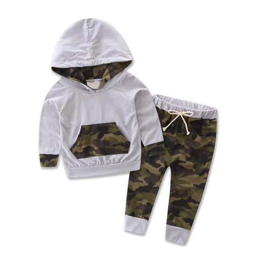 Bilo store Infant Baby Boy Camouflage Hoodie Top and Pants Outfit (70/ 3-6 Months)