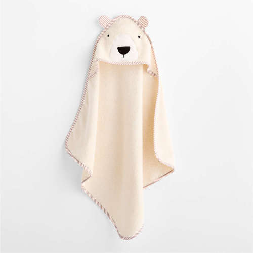 Cuddle Bear Undyed Organic Cotton Hooded Baby Towel