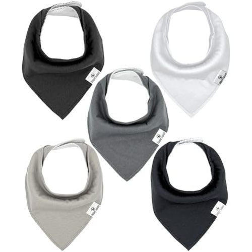 DiaperSquad's 100% Organic Cotton Baby Drool Bibs, Super Absorbent & Adjustable Baby Bibs for Drooling and Teething