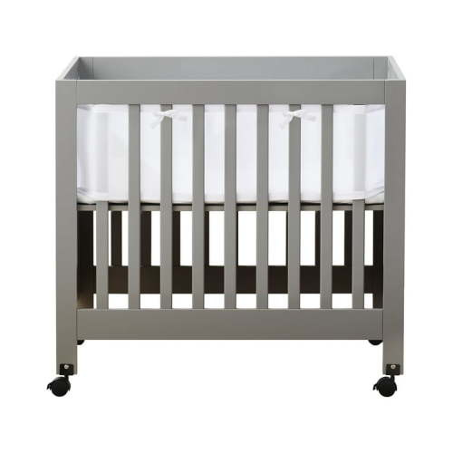 BreathableBaby Breathable Mesh Liner for Mini Cribs, Classic 3mm Mesh, White (Size 4M Covers 4 Sides, Mini Cribs Only)