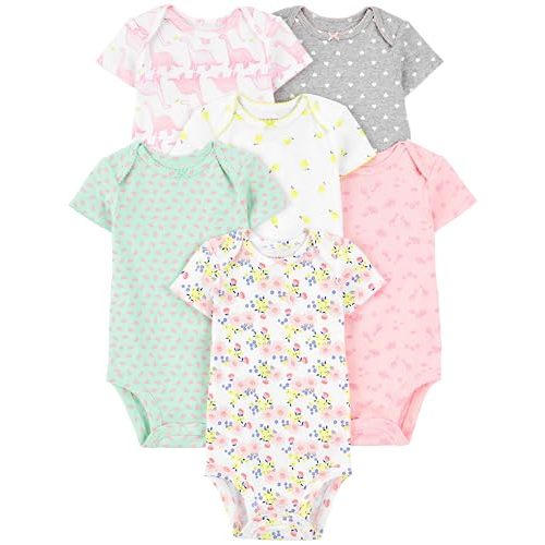Simple Joys by Carter's Baby-Girls 6-Pack Short-Sleeve Bodysuit