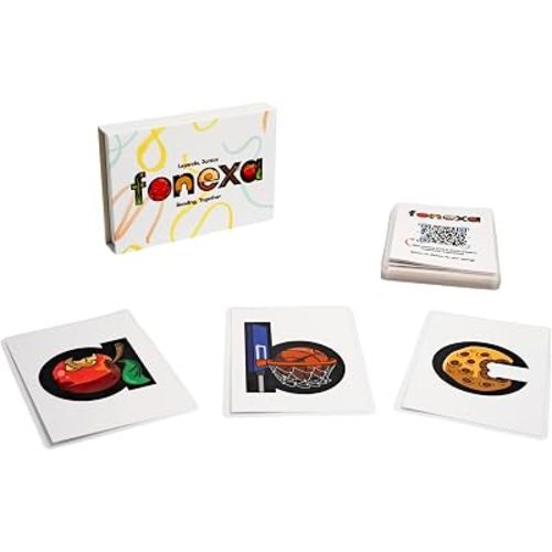 Phonics Flashcards for Kids - Alphabet Letter Sound Cards with Embedded Mnemonics for Early Reading, ABC Flashcards for Preschool & Kindergarten - Fonexa (Small)