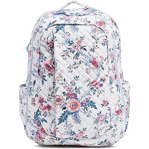 Vera Bradley Cotton Large Backpack Travel Bag, Magnifique Floral